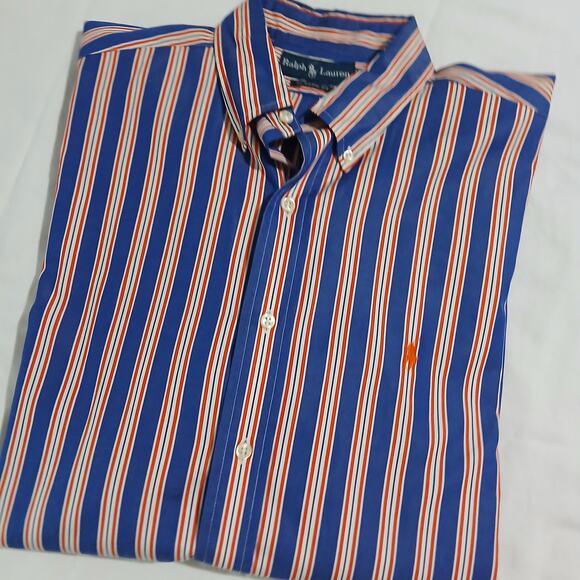 Ralph Lauren Classic Fit MEN'S 17 34/35 Long-Sleeved Button-Up Button-Down Shirt - Picture 5 of 13